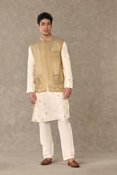Masaba Menswear Gold Tissue Bandi Indian designer wear online shopping melange singapore