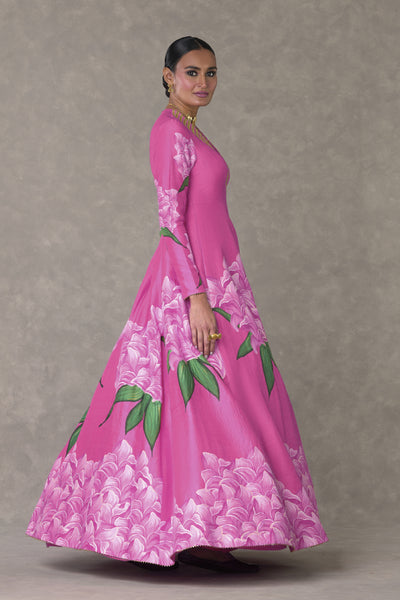 Masaba Gulaab Pink Candy Swirl Gown Indian designer wear online shopping melange singapore