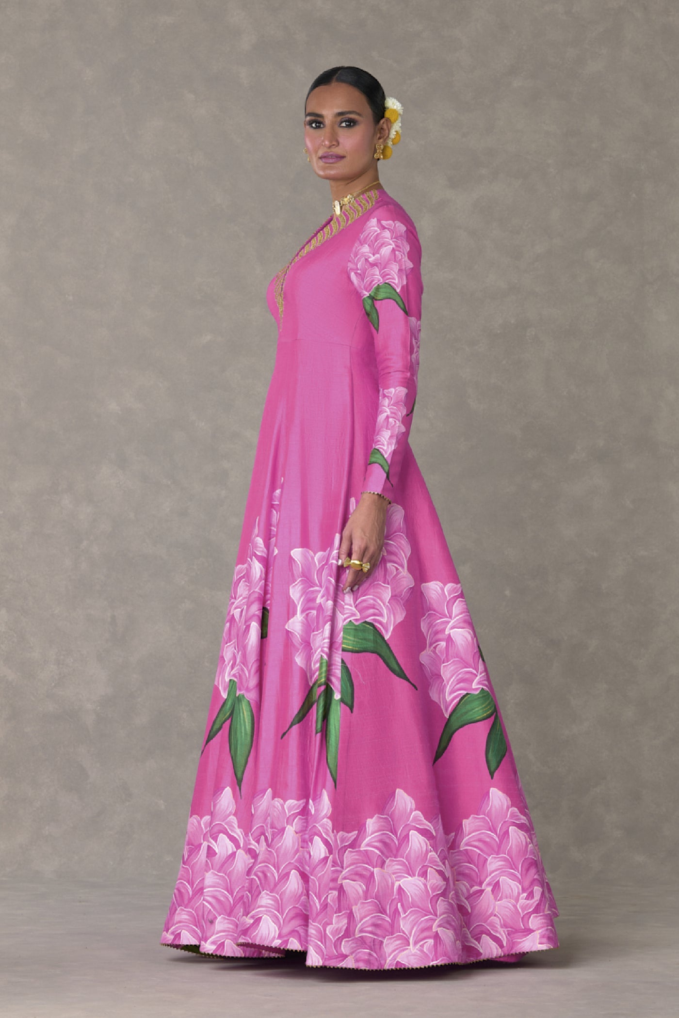Masaba Gulaab Pink Candy Swirl Gown Indian designer wear online shopping melange singapore