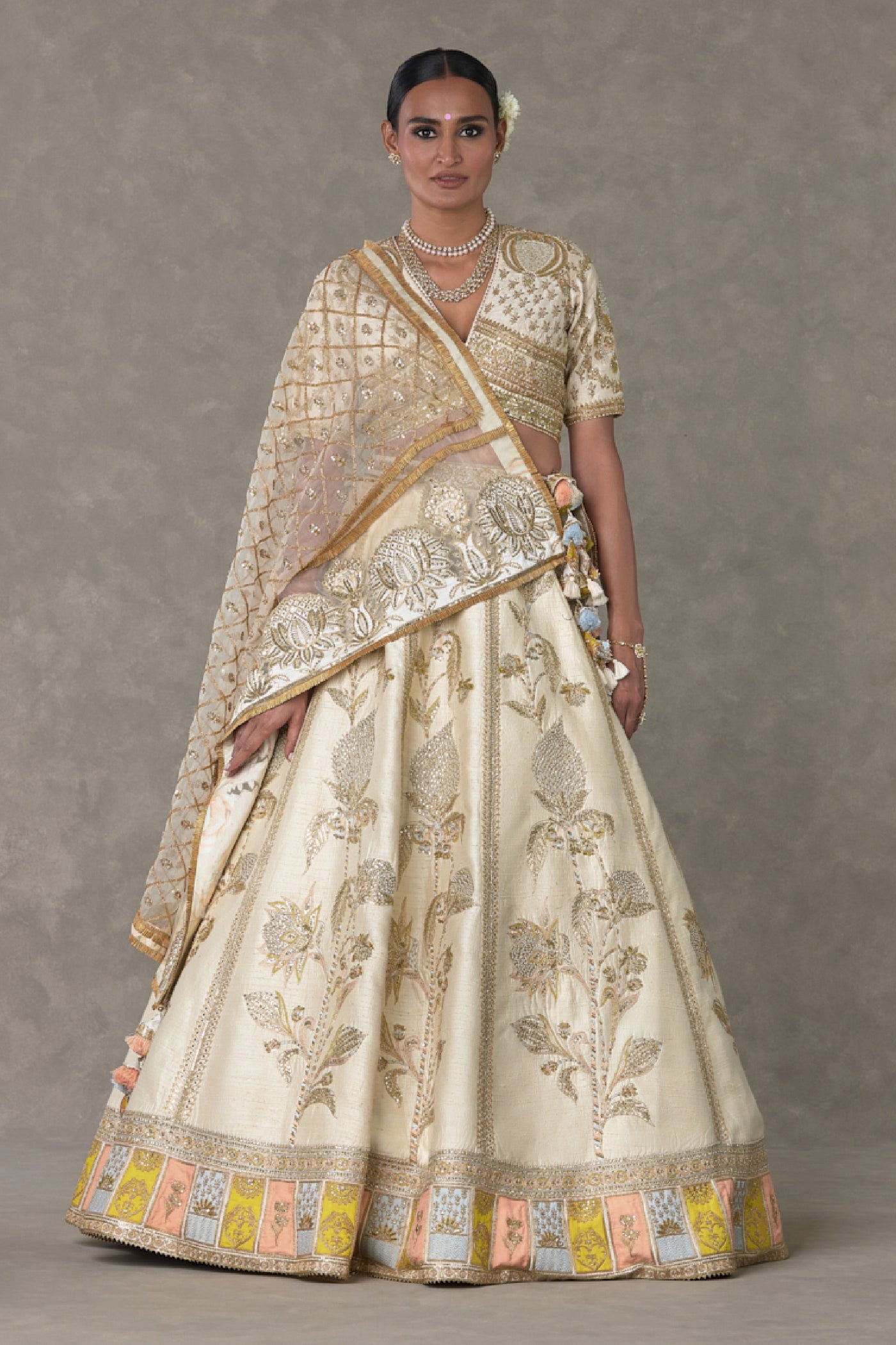 Masaba Ivory Anar Phool Lehenga Indian designer wear online shopping melange singapore