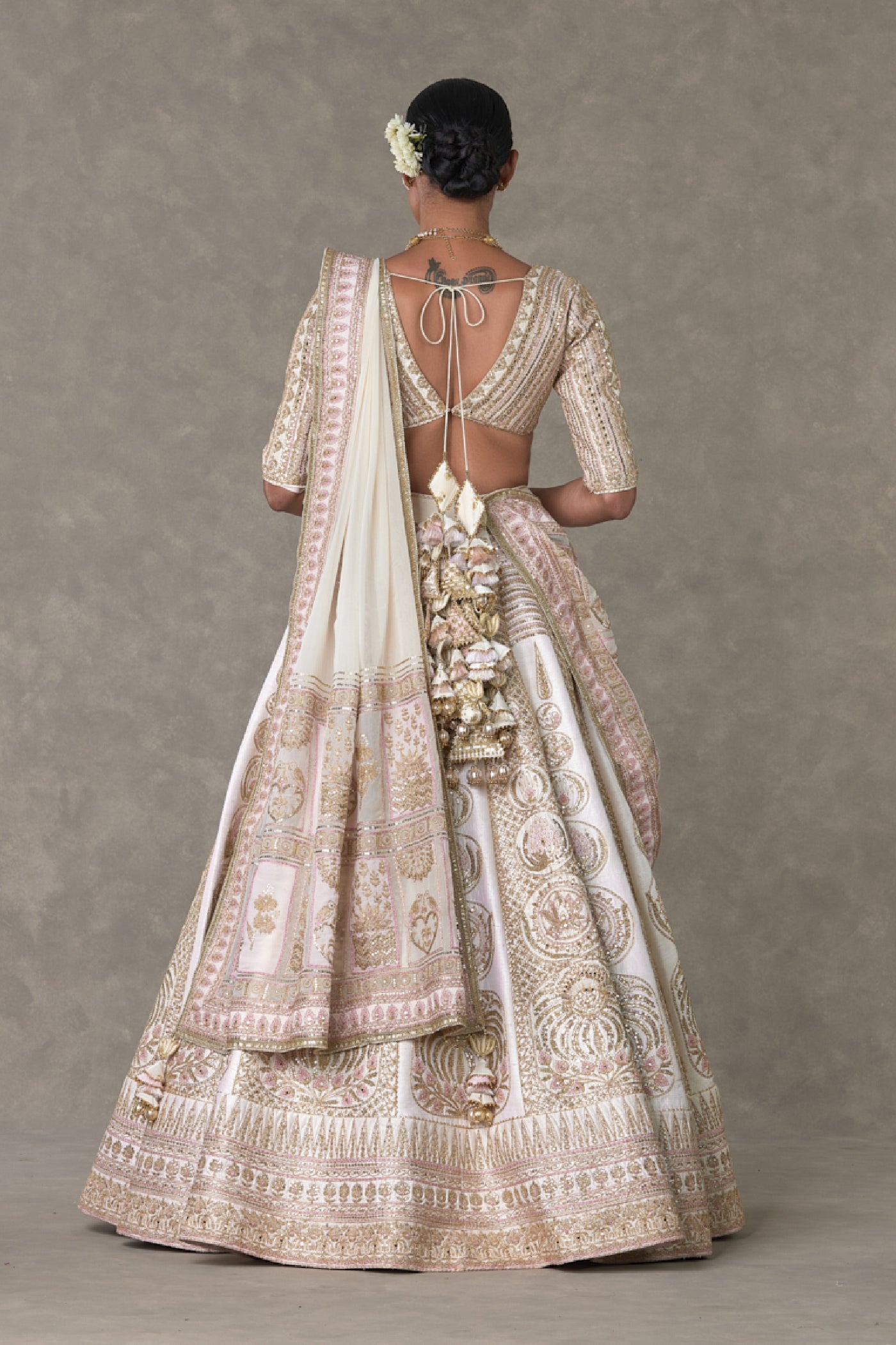 Masaba Ivory Bagh E Bahar Lehenga Indian designer wear online shopping melange singapore