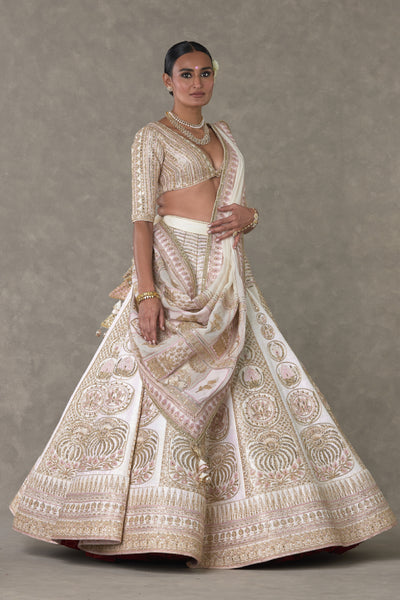 Masaba Ivory Bagh E Bahar Lehenga Indian designer wear online shopping melange singapore