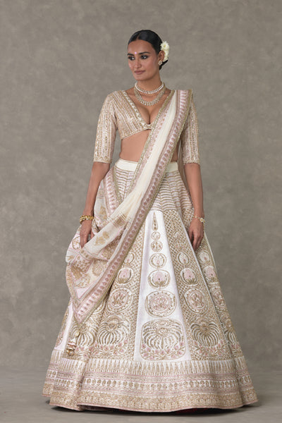 Masaba Ivory Bagh E Bahar Lehenga Indian designer wear online shopping melange singapore