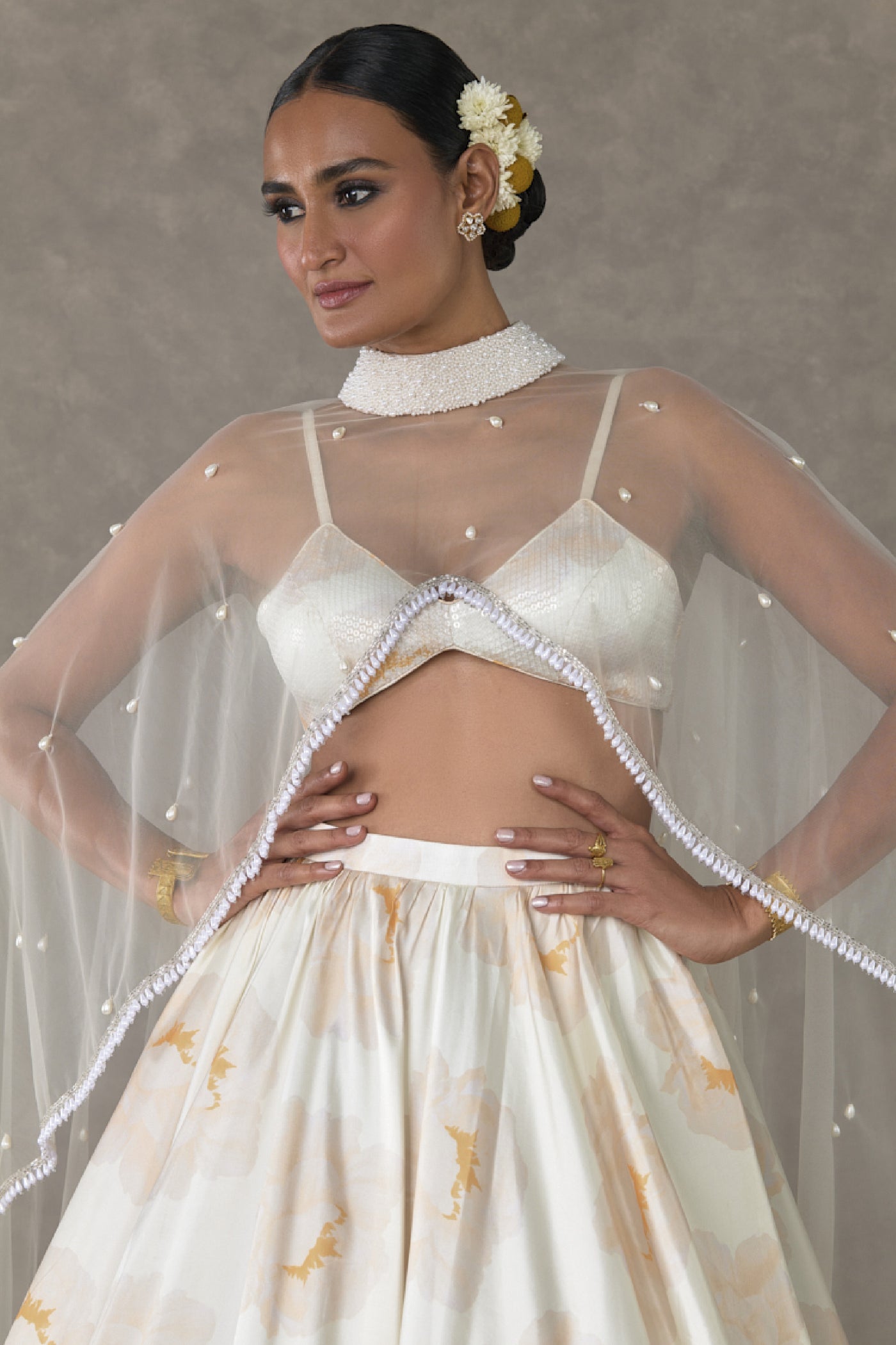 Masaba Ivory Nurvi Skirt Set Indian designer wear online shopping melange singapore