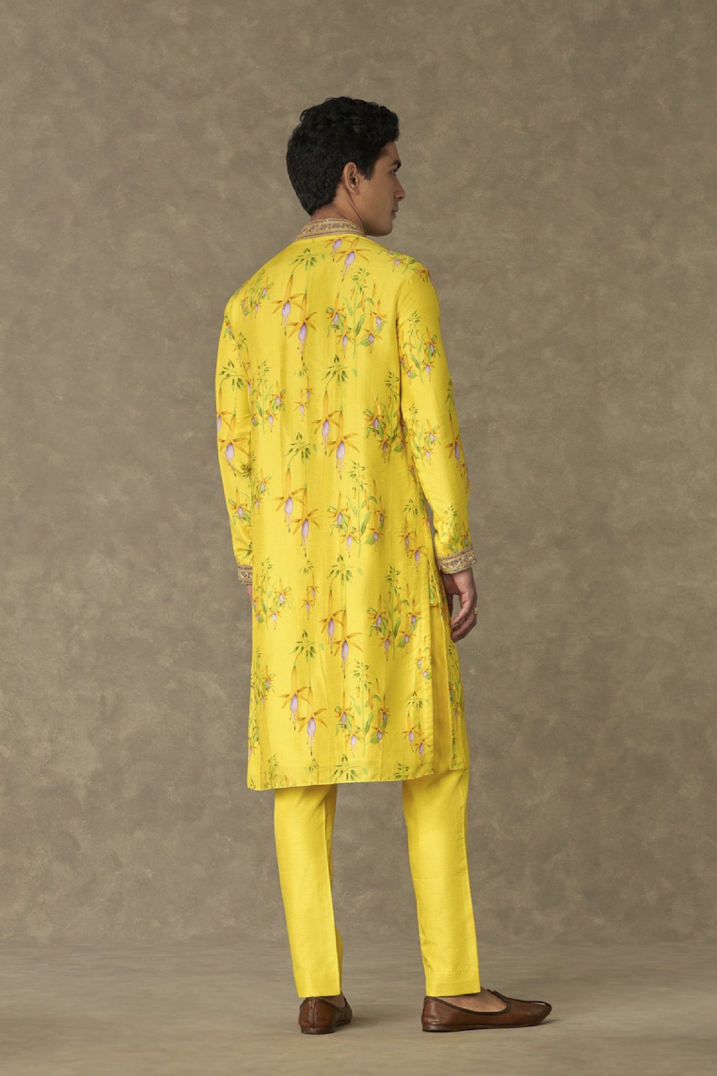 Masaba Menswear Lemon Yellow Juhi Kurta Set Indian designer wear online shopping melange singapore