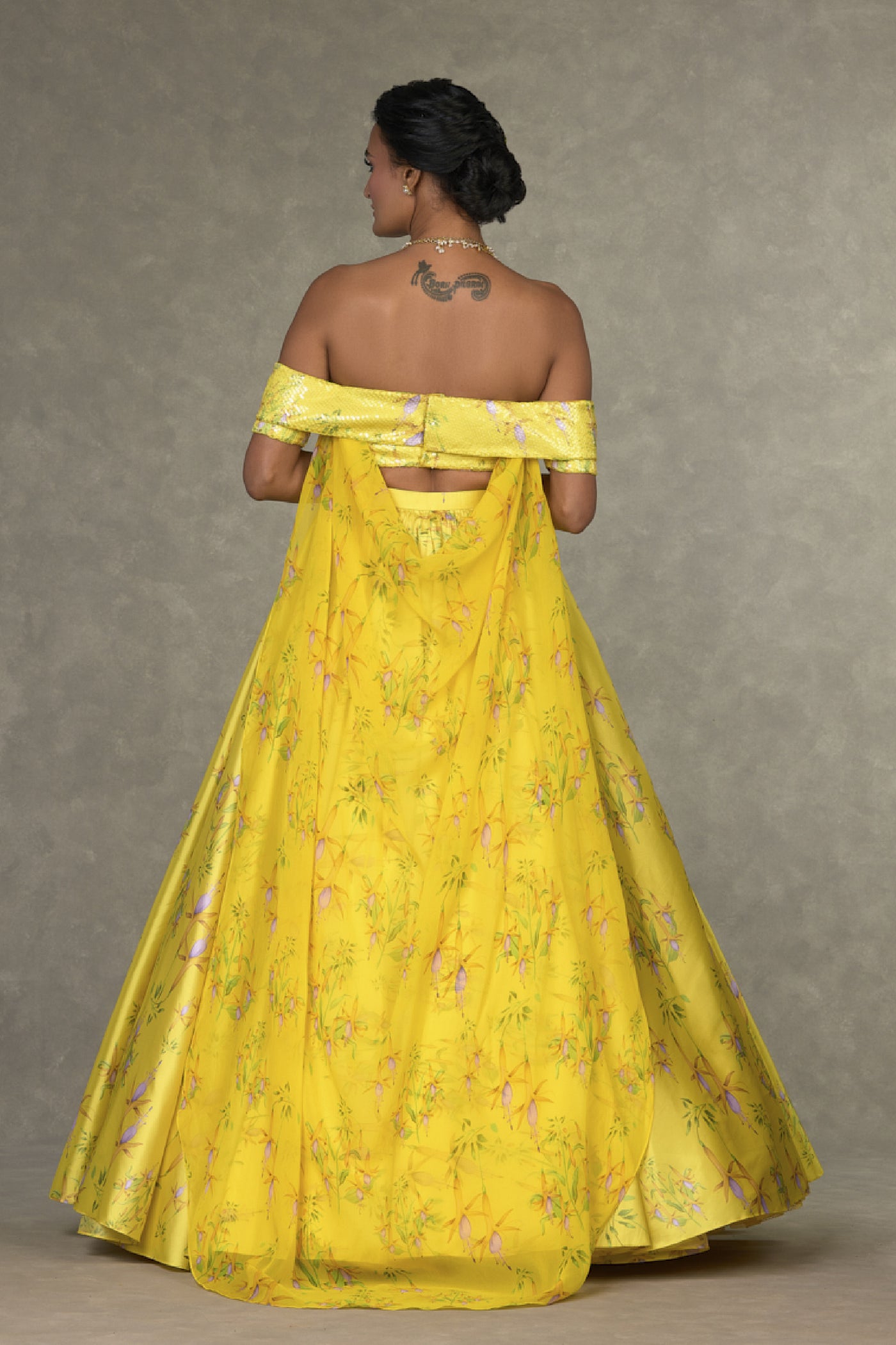 Masaba Lemon Yellow Juhi Skirt Set Indian designer wear online shopping melange singapore