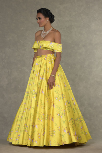 Masaba Lemon Yellow Juhi Skirt Set Indian designer wear online shopping melange singapore