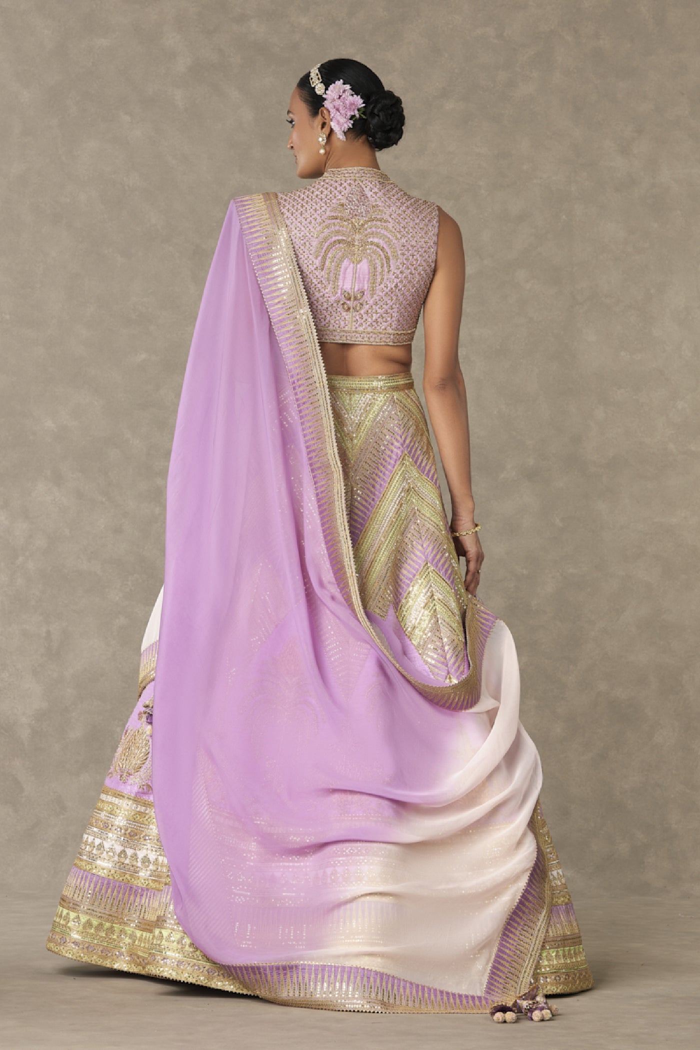 Masaba Lilac Anar Phool Lehenga Set Indian designer wear online shopping melange singapore