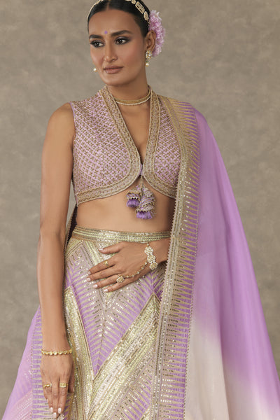Masaba Lilac Anar Phool Lehenga Set Indian designer wear online shopping melange singapore