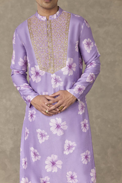 Masaba Menswear Lilac Parijat Kurta Set Indian designer wear online shopping melange singapore