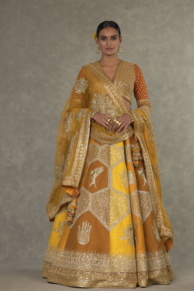 Masaba Ochre Neel Kamal Lehenga Indian designer wear online shopping melange singapore