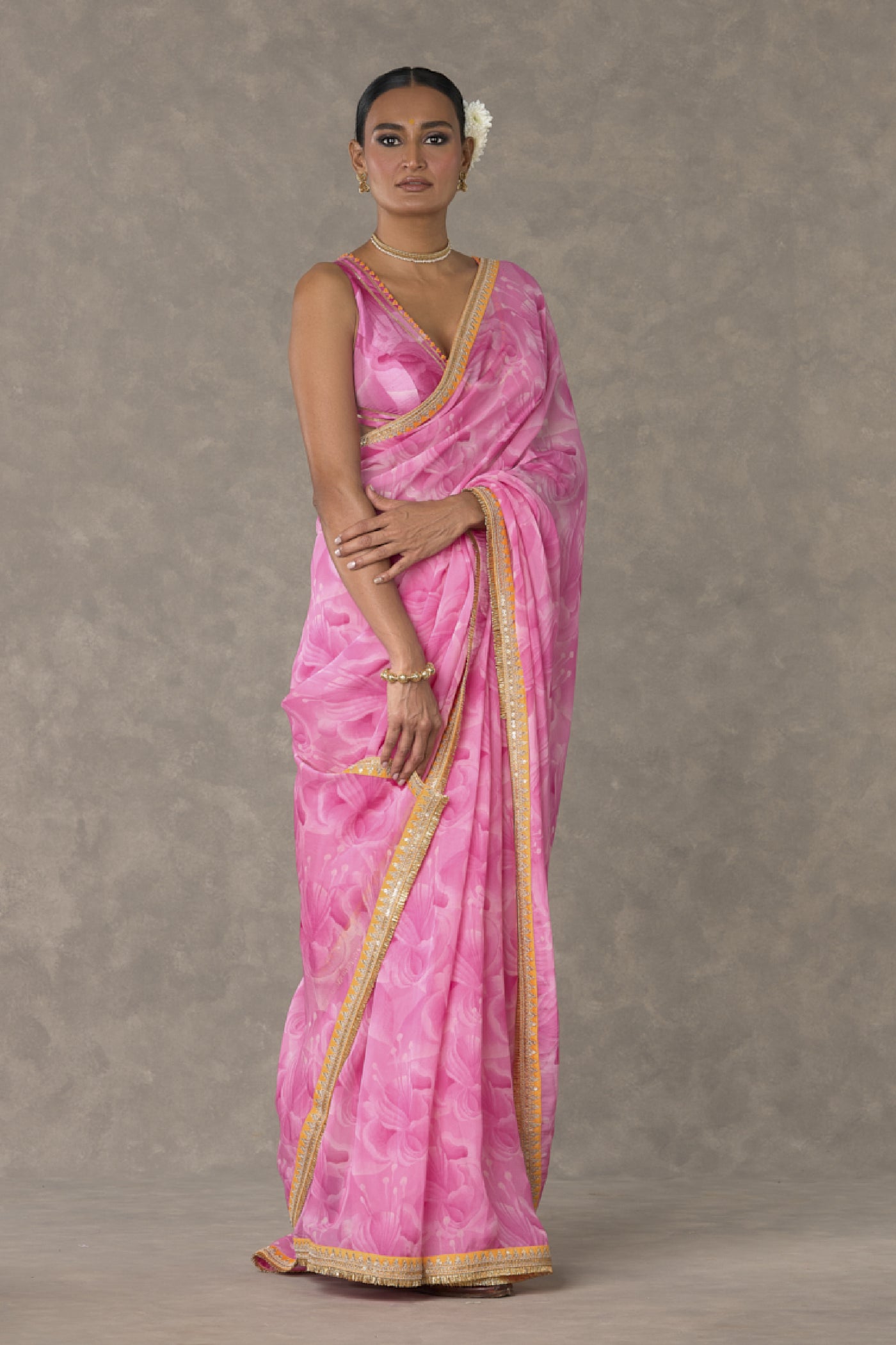 Masaba Pink Bloomerang Saree Indian designer wear online shopping melange singapore