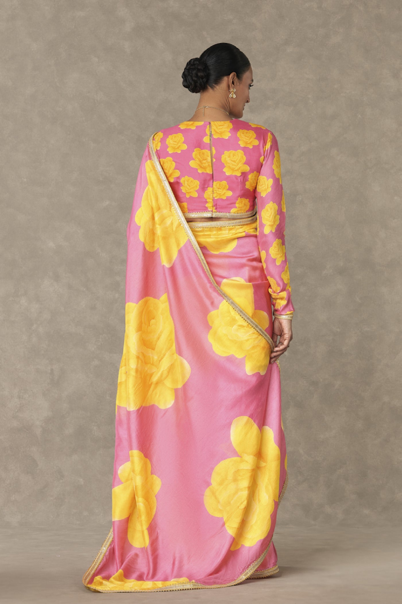 Masaba Pink Gulaab Saree Indian designer wear online shopping melange singapore