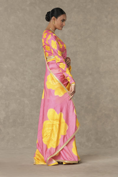 Masaba Pink Gulaab Saree Indian designer wear online shopping melange singapore