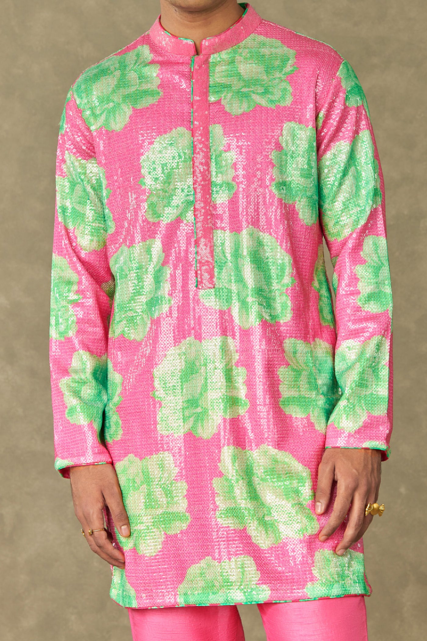Masaba Menswear Pink Nurvi Sitara Sequin Indian designer wear online shopping melange singapore