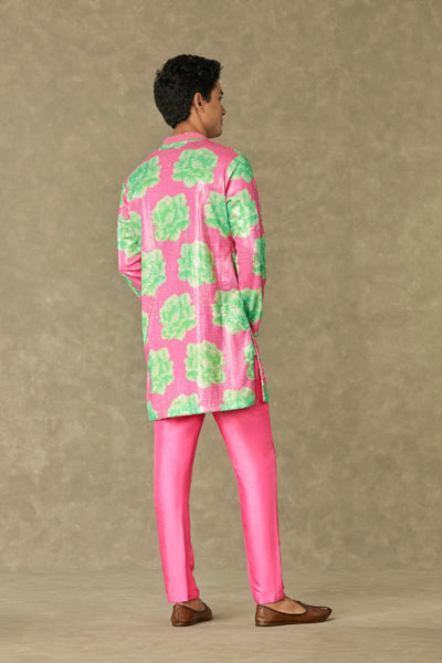 Masaba Menswear Pink Nurvi Sitara Sequin Set Indian designer wear online shopping melange singapore