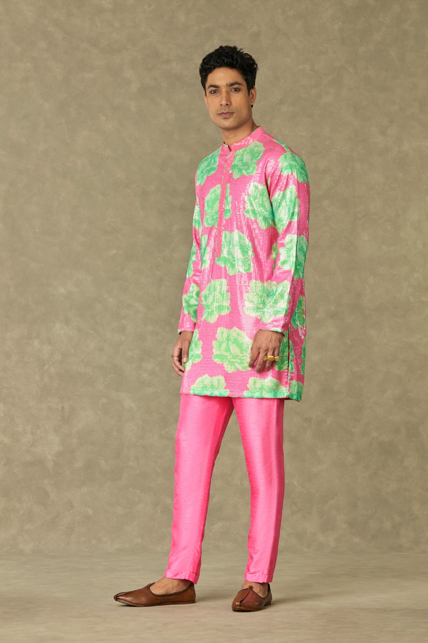 Masaba Menswear Pink Nurvi Sitara Sequin Indian designer wear online shopping melange singapore