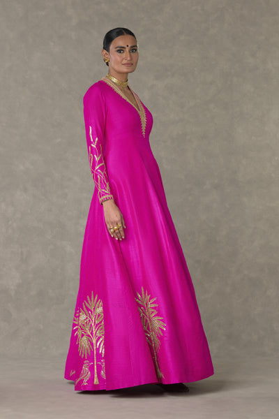 Masaba Rani Pink Shajara Gown Indian designer wear online shopping melange singaporeMasaba Rani Pink Shajara Gown Indian designer wear online shopping melange singapore