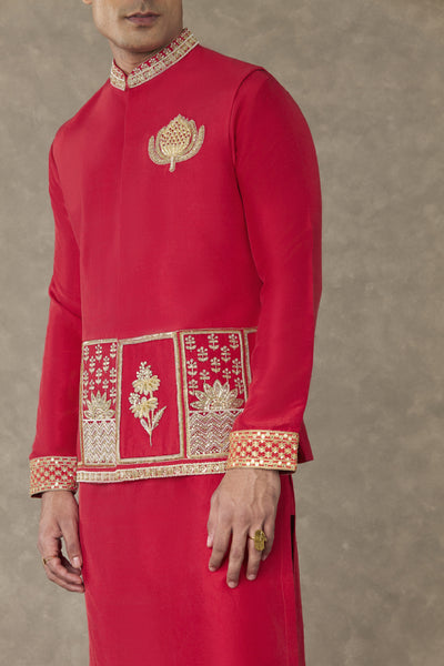 Masaba Menswear Red Anar Bandi Indian designer wear online shopping melange singapore