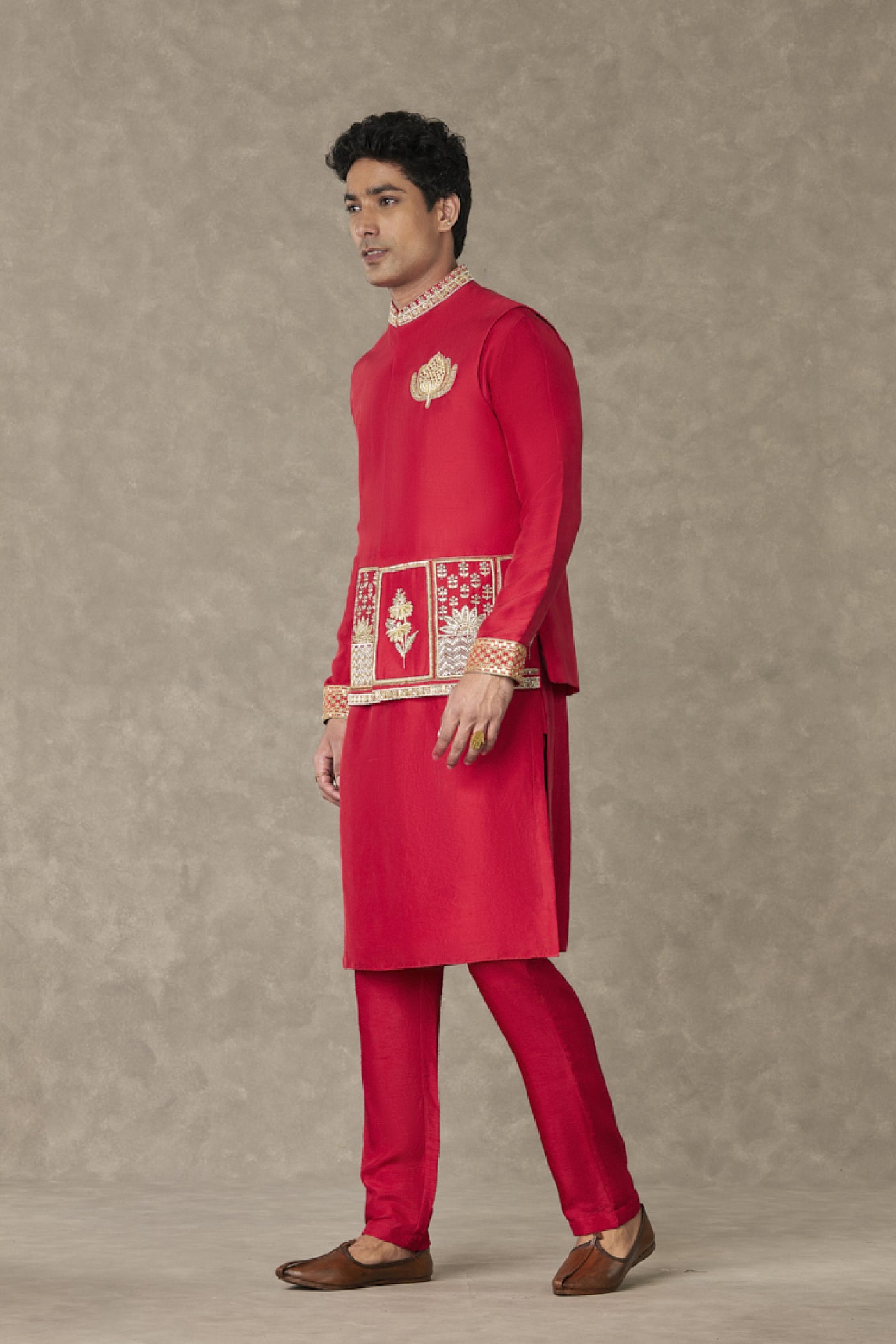 Masaba Menswear Red Anar Bandi Indian designer wear online shopping melange singapore