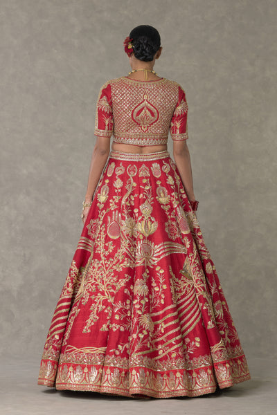 Masaba Red Bagh E Bahar Lehenga Set Indian designer wear online shopping melange singapore