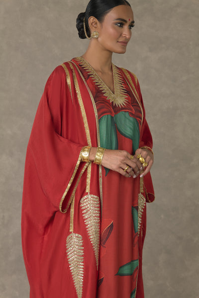 Masaba Red Candy Swirl Kaftan Indian designer wear online shopping melange singapore