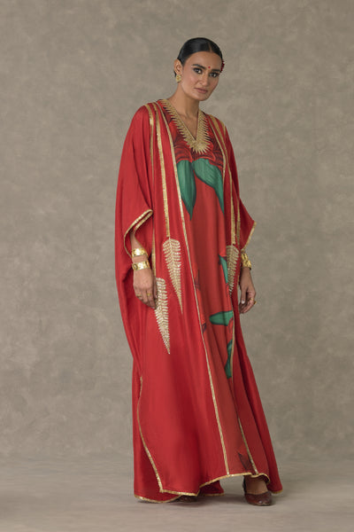 Masaba Red Candy Swirl Kaftan Indian designer wear online shopping melange singapore