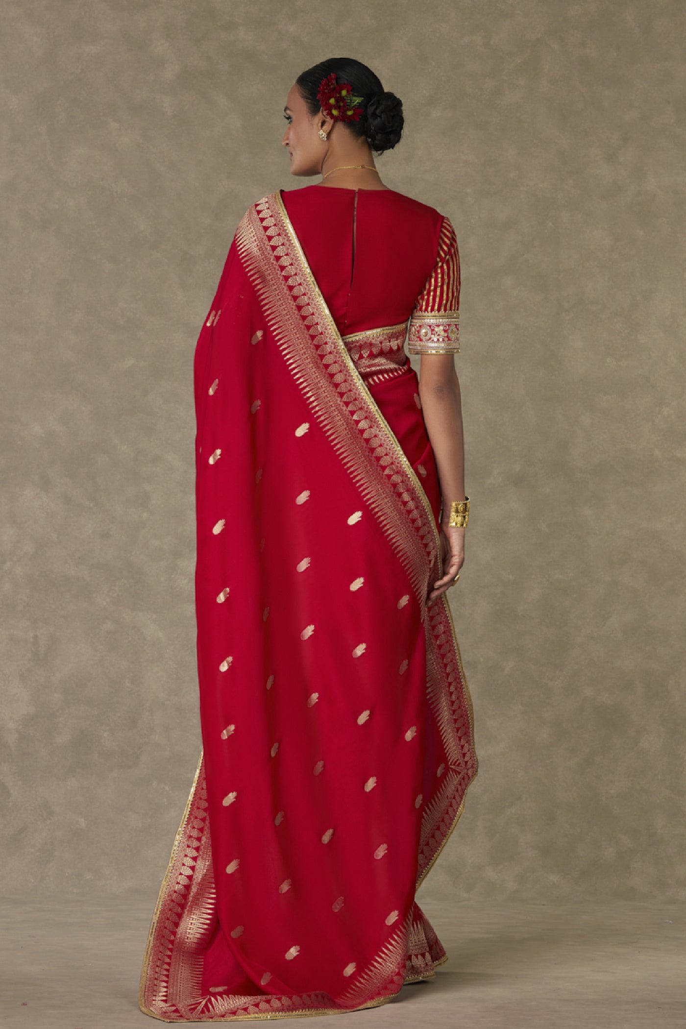 Masaba Red Haath Phool Saree Indian designer wear online shopping melange singapore