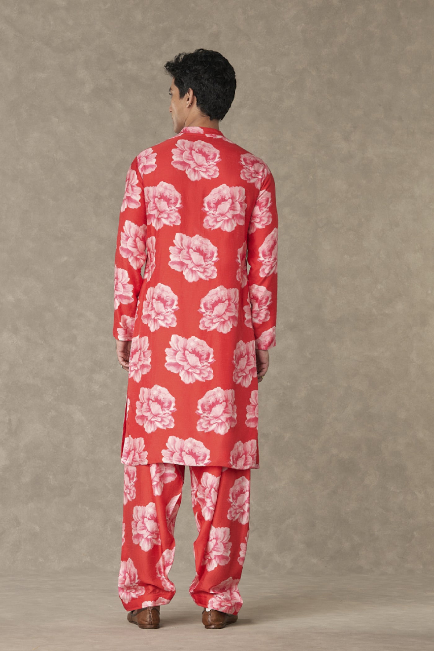 Masaba Menswear Red Nurvi Sitara Kurta Indian designer wear online shopping melange singapore