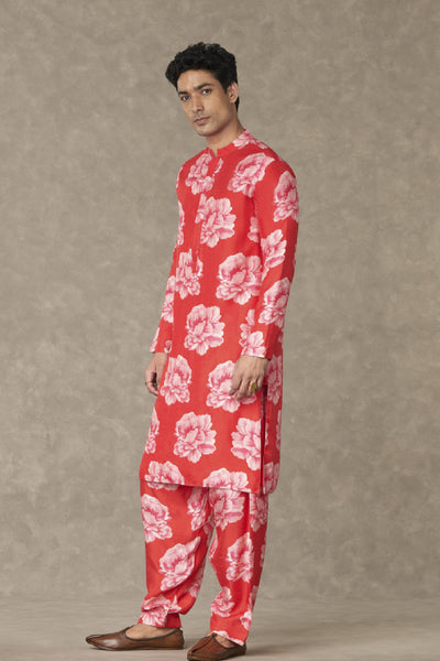 Masaba Menswear Red Nurvi Sitara Kurta with Salwar Indian designer wear online shopping melange singapore