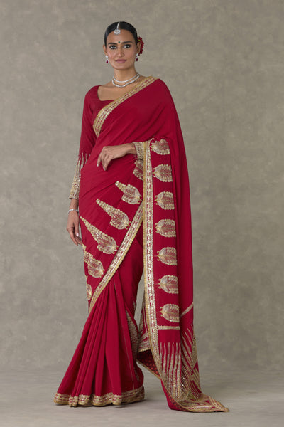 Masaba Red Son Patti Saree Indian designer wear online shopping melange singapore