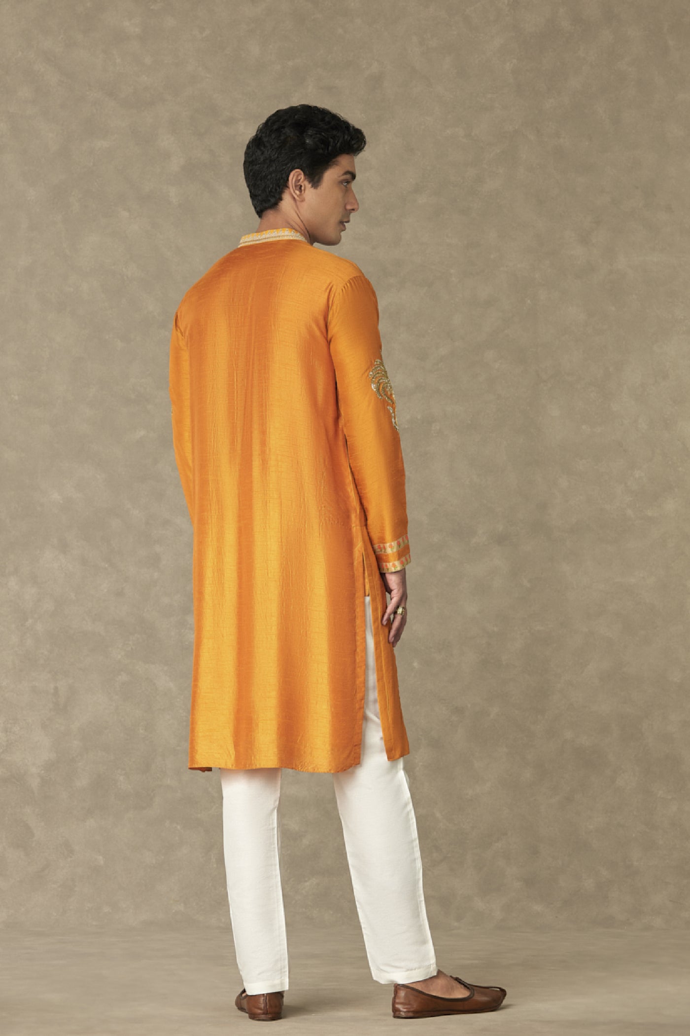 Masaba Menswear Rust Kalpataru Kurta Set Indian designer wear online shopping melange singapore