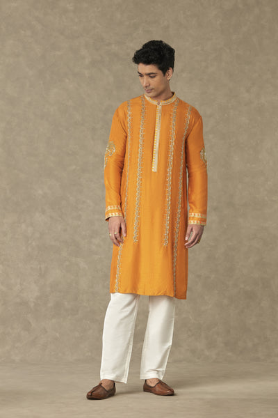 Masaba Menswear Rust Kalpataru Kurta Set Indian designer wear online shopping melange singapore