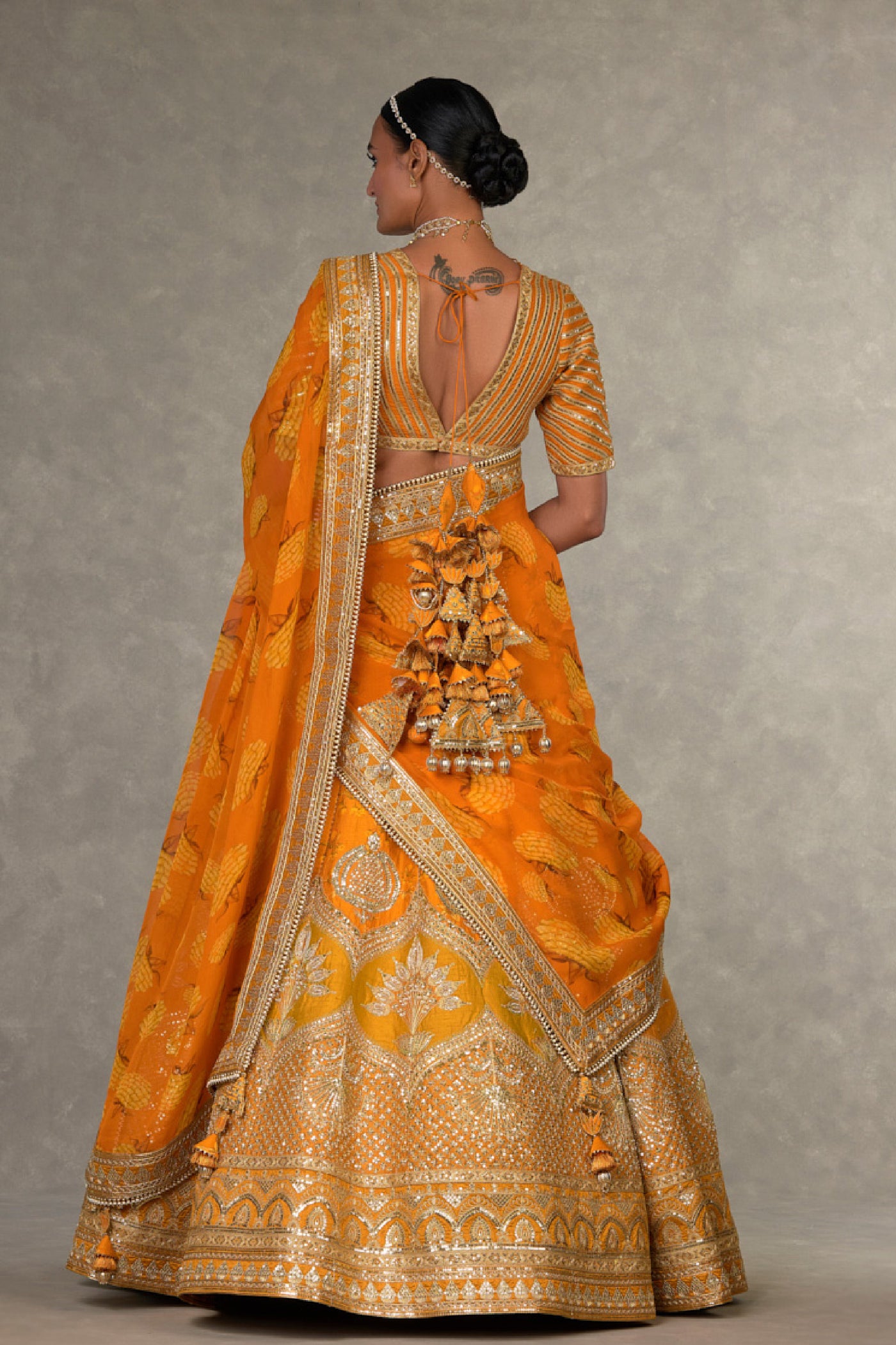 Masaba Rust Narangi Bagh Lehenga Indian designer wear online shopping melange singapore