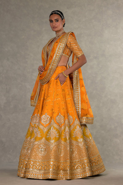 Masaba Rust Narangi Bagh Lehenga Indian designer wear online shopping melange singapore