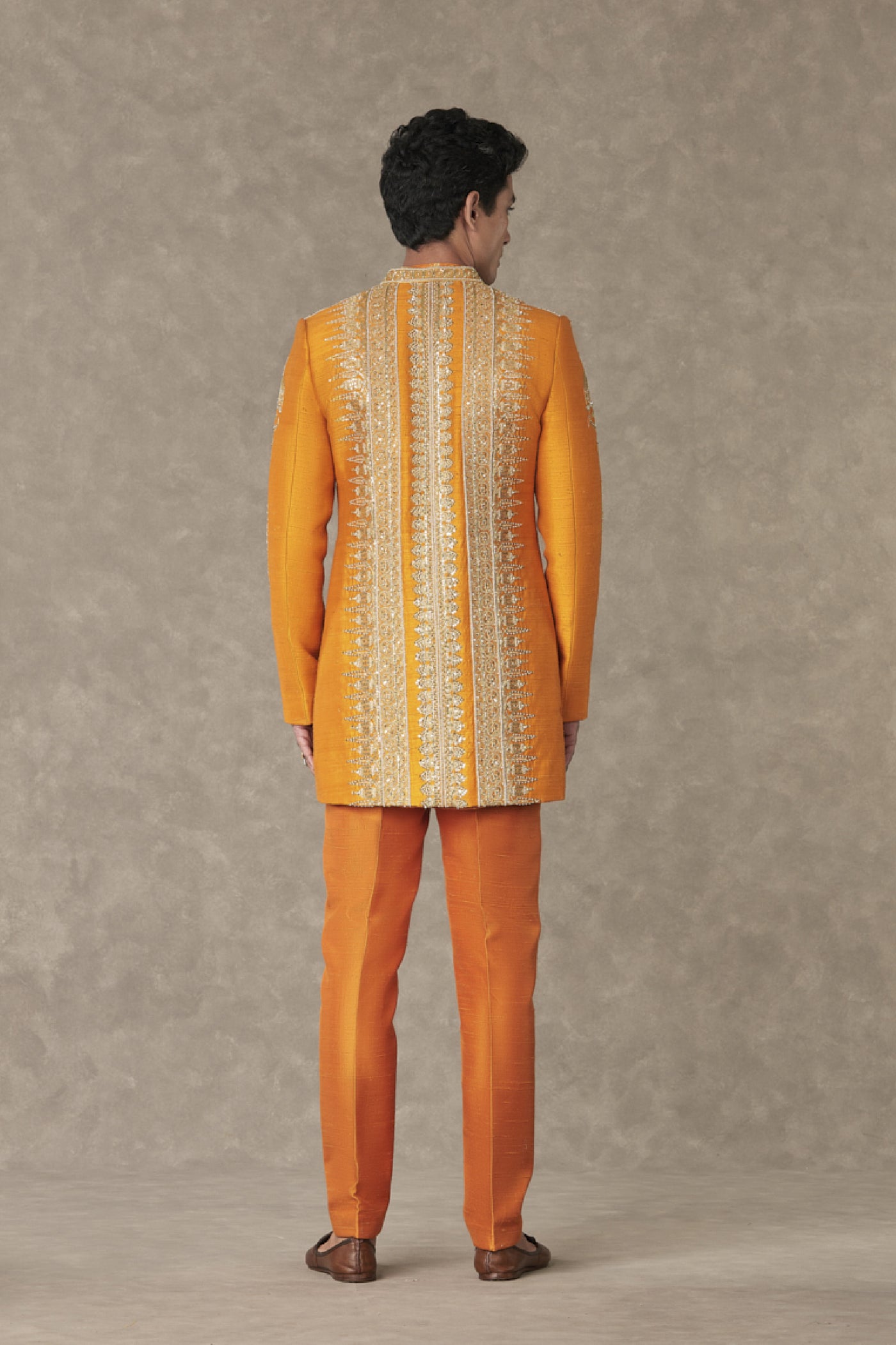 Masaba Menswear Rust Narangi Bandi Indian designer wear online shopping melange singapore