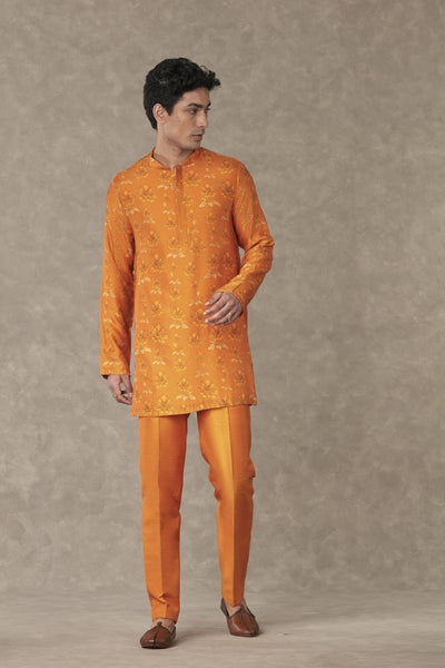 Masaba Menswear Rust Narangi Kurta Indian designer wear online shopping melange singapore