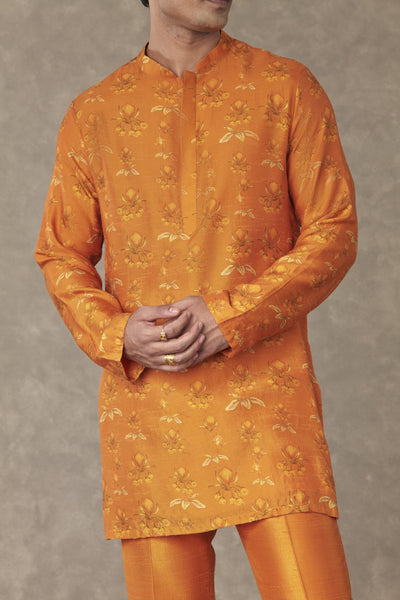 Masaba Menswear Rust Narangi Kurta Set Indian designer wear online shopping melange singapore