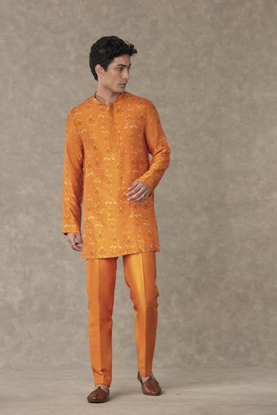 Masaba Menswear Rust Narangi Kurta Set Indian designer wear online shopping melange singapore