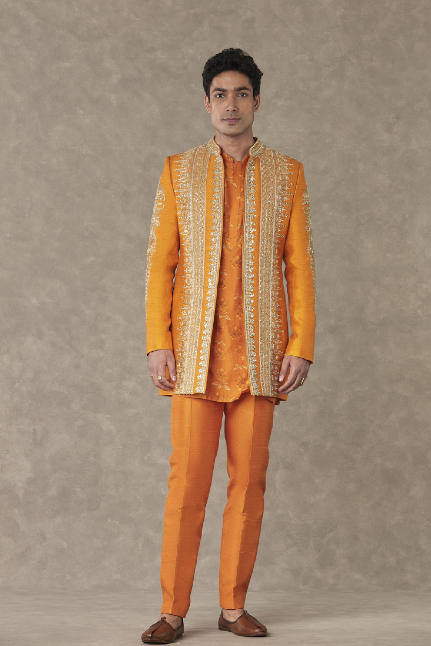 Masaba Menswear Rust Narangi Set Indian designer wear online shopping melange singapore