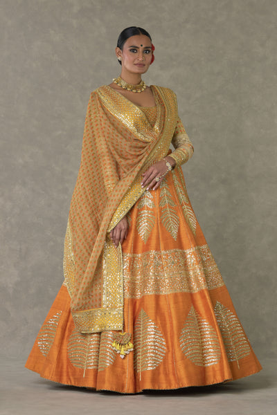 Masaba Rust Paan Patti Lehenga Set Indian designer wear online shopping melange singapore