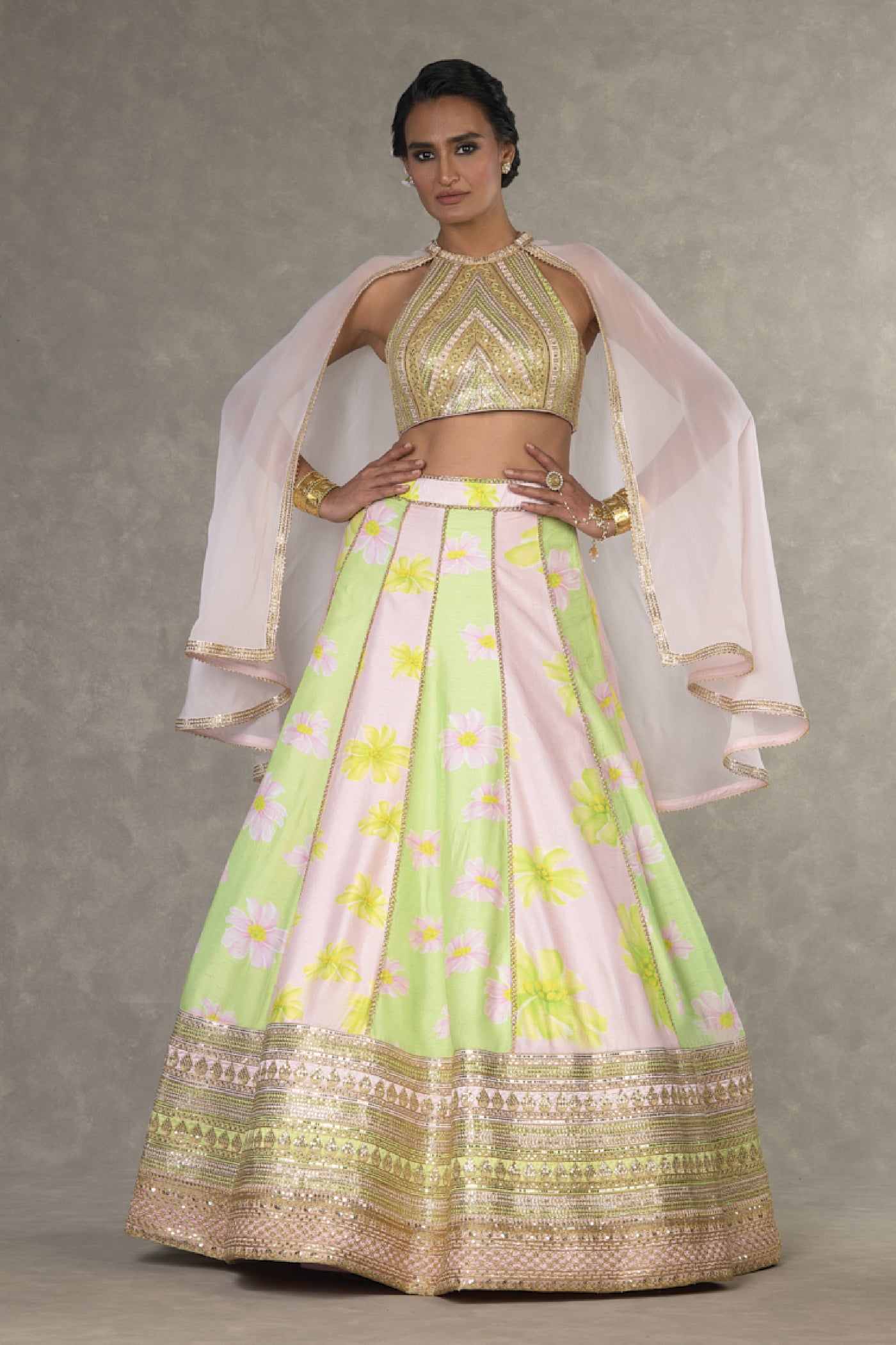 Masaba Summertime Parijat Sorbet Lehenga Indian designer wear online shopping melange singapore