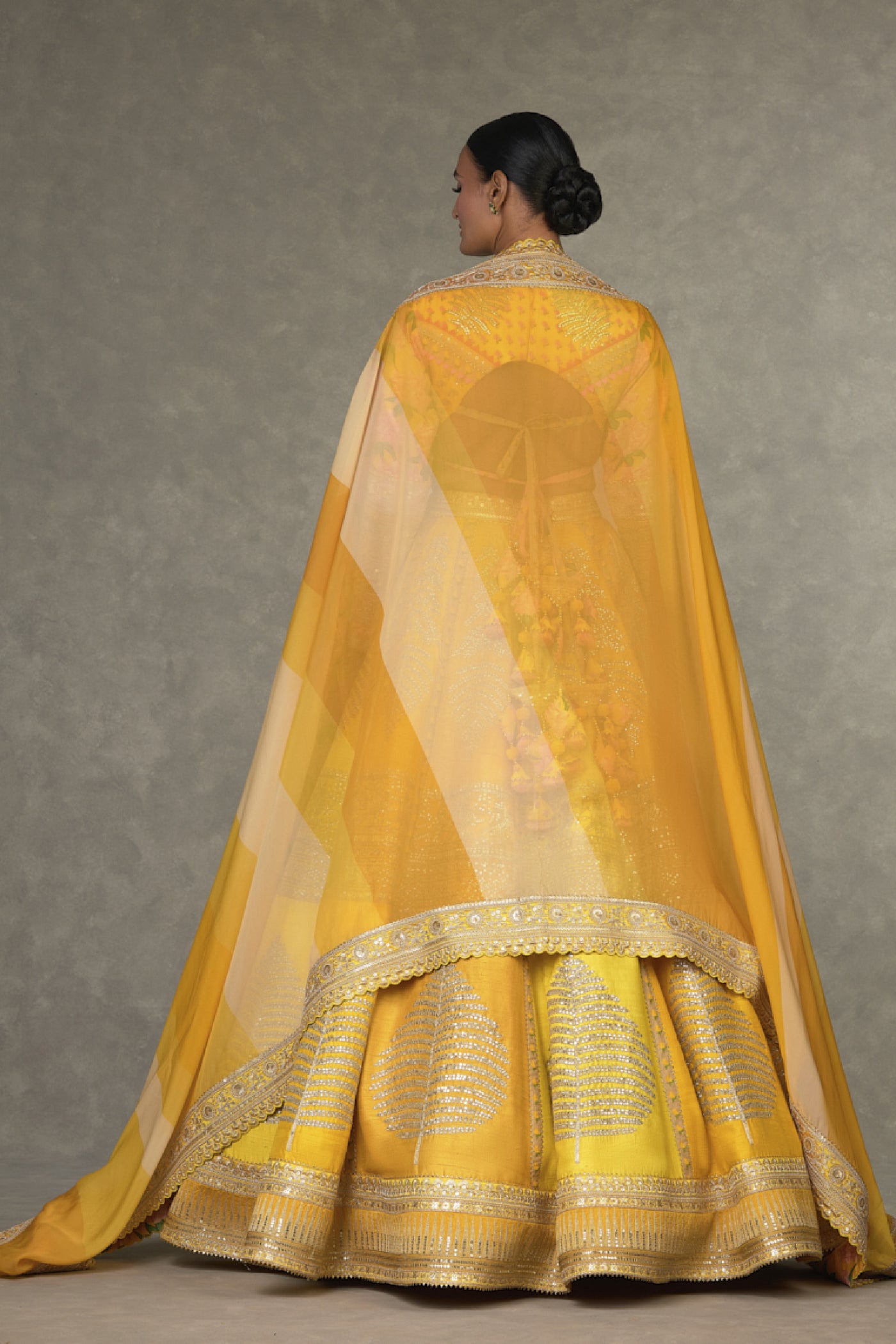 Masaba Yellow Sorbet Paan Patti Lehenga Indian designer wear online shopping melange singapore