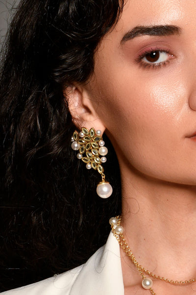 MNSH Aaina Marquee Earrings indian designer wear online shopping melange singapore