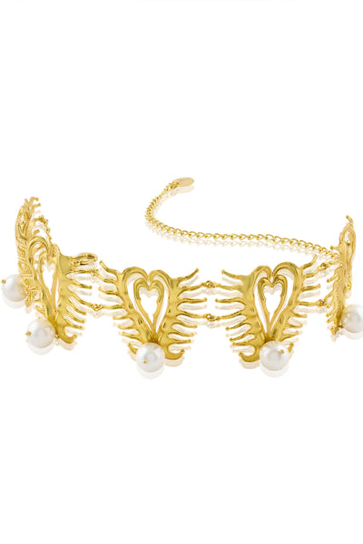 MNSH Amour Heart Choker indian designer wear online shopping melange singapore

