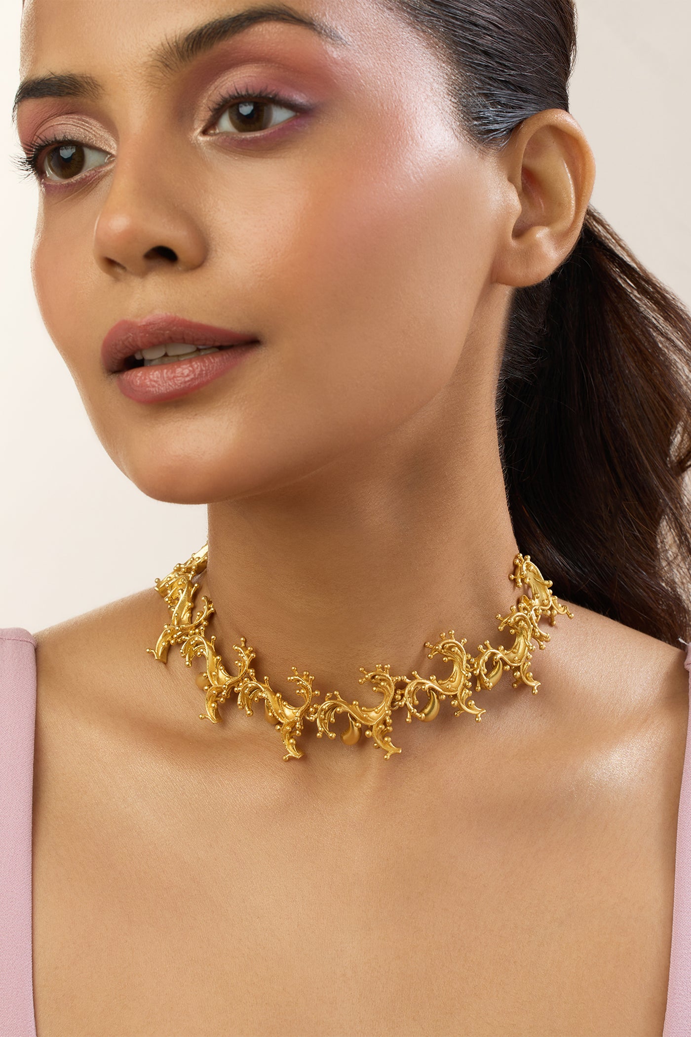 MNSH Amour Drop Choker indian designer wear online shopping melange singapore