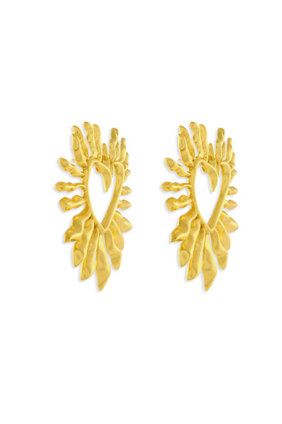 MNSH Amour Heart Gold Earrings indian designer wear online shopping melange singapore