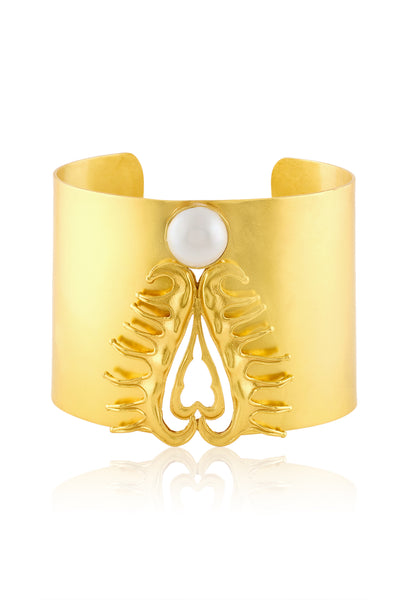 MNSH Amour Heart Statement Cuff indian designer wear online shopping melange singapore