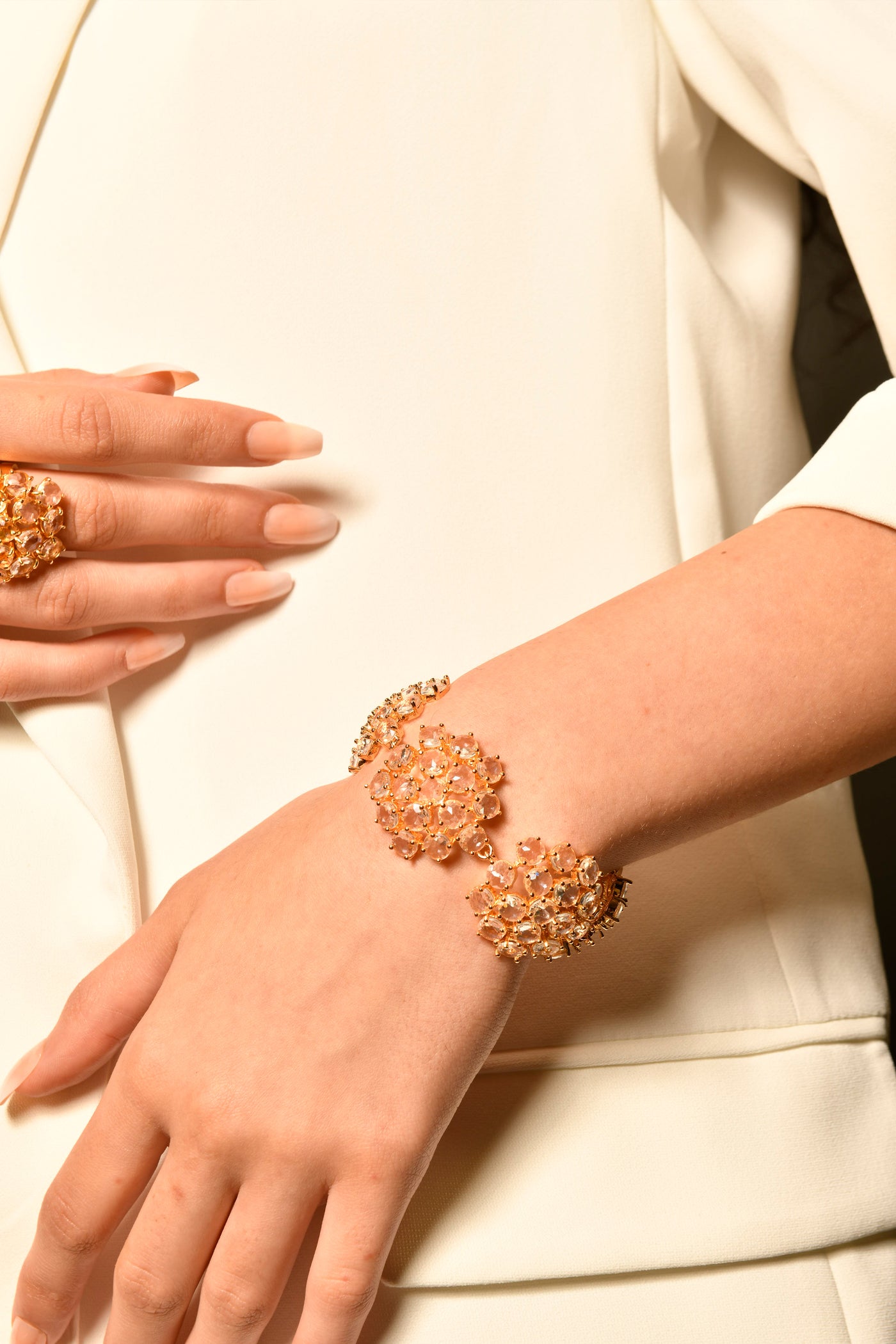 MNSH Bauble Crystal Bracelet indian designer wear online shopping melange singapore