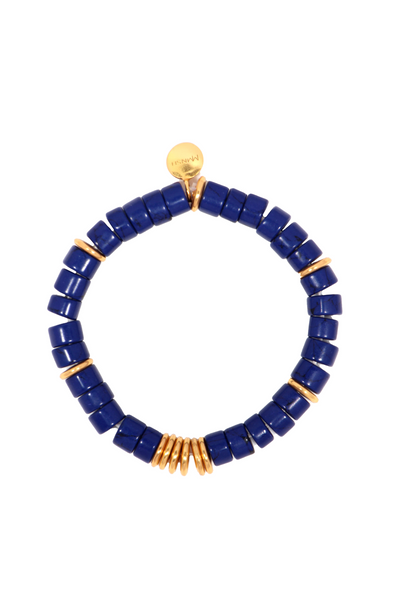 MNSH Bohême Beads Lapis Bracelet Blue Gold Resort Gifting Melange Singapore Online Shopping Indian Designer Wear Destination Weddings